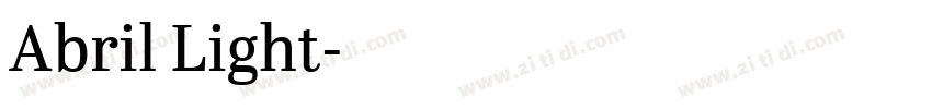 Abril Light字体转换